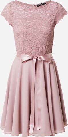 SWING - Vestido de gala en rosa: frente