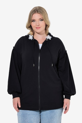 MIAMODA Sweatvest in Zwart: voorkant