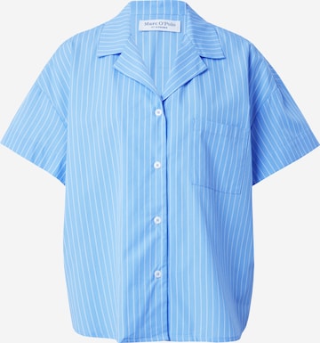 Marc O'Polo Slaapshirt in Blauw: voorkant