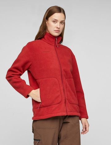 MAMMUT Athletic Fleece Jacket 'Falera ' in Red: front