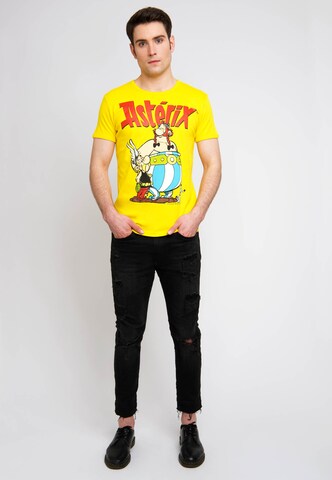 LOGOSHIRT Shirt 'Asterix & Obelix' in Yellow