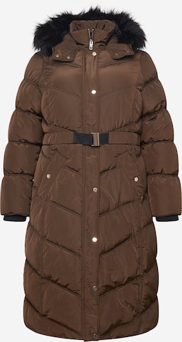 River Island Plus Wintermantel in Groen: voorkant