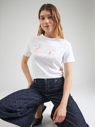 T-shirt 'Damacia_5' HUGO en blanc : devant