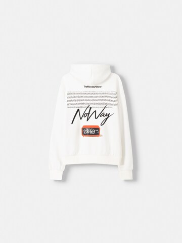 Sweat-shirt Bershka en blanc