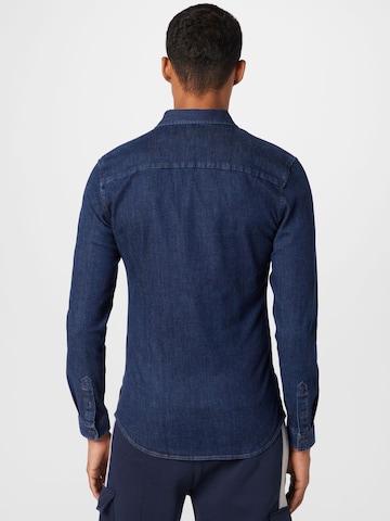 River Island Slim Fit Hemd in Blau