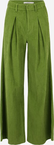 Gestuz Široke hlačnice Hlače z naborki 'Megan' | zelena barva: sprednja stran