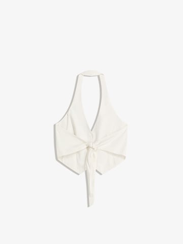 Vestă de costum de la Bershka pe alb