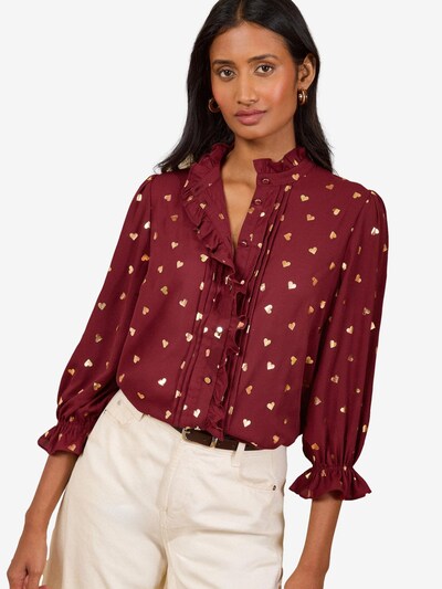 Camicia da donna in S love & roses di colore rosso ruggine / bianco, Visualizzazione prodotti