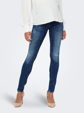 Only Maternity Skinny Jeans in Blauw: voorkant