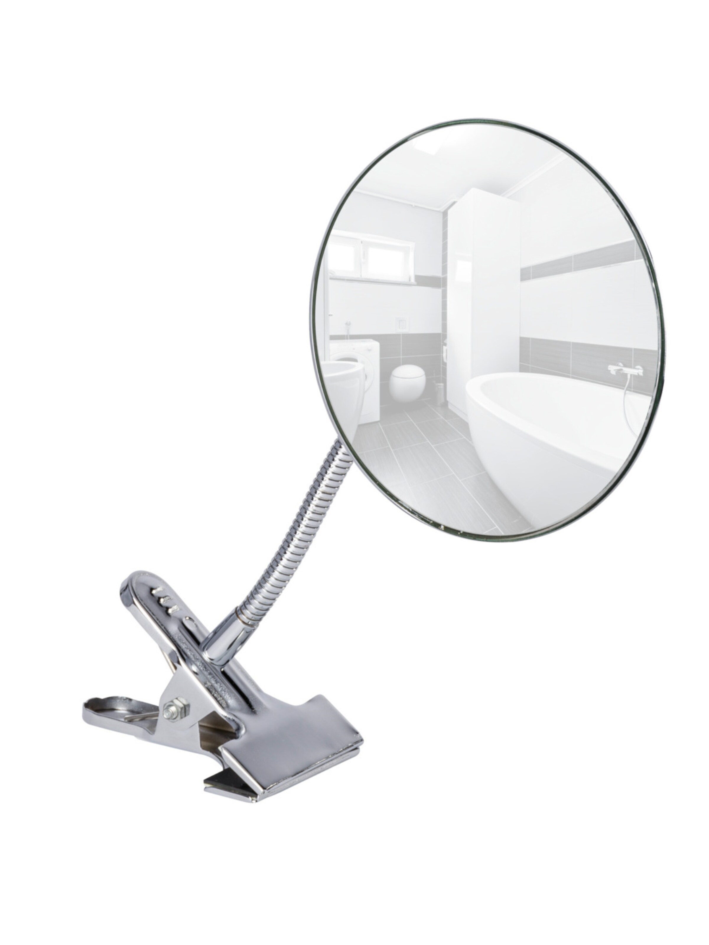 Wenko Cosmetic Mirror in Silver: front