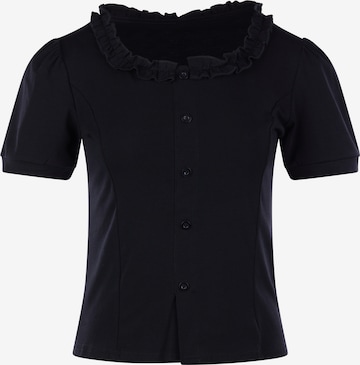 usha BLACK LABEL - Blusa en negro: frente