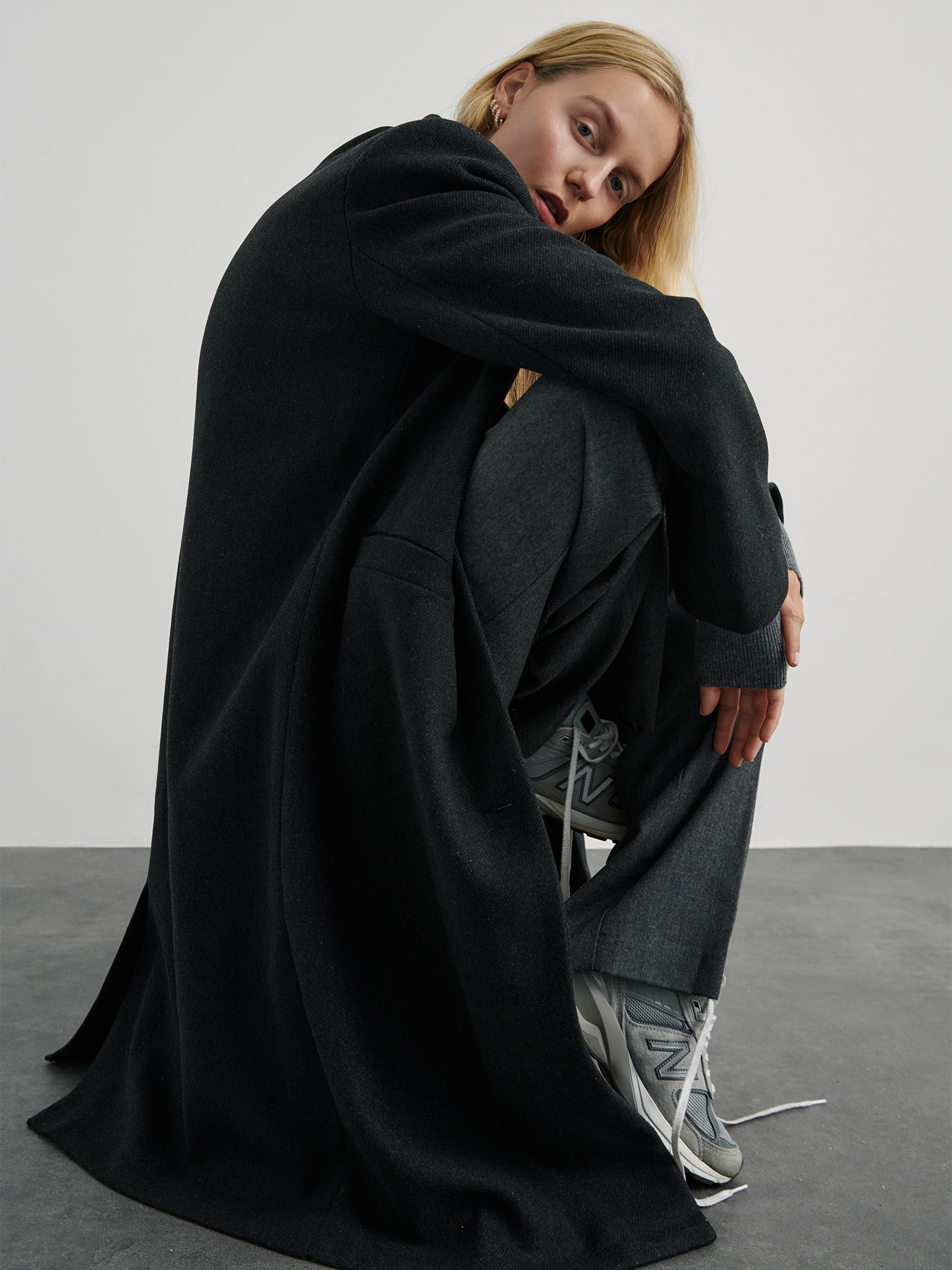 Kobiety Odzież  x Marie von Behrens Płaszcz przejściowy Lana w kolorze Ciemnoszarym 