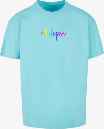 Merchcode Shirt 'Hope Rainbow' in Blauw: voorkant