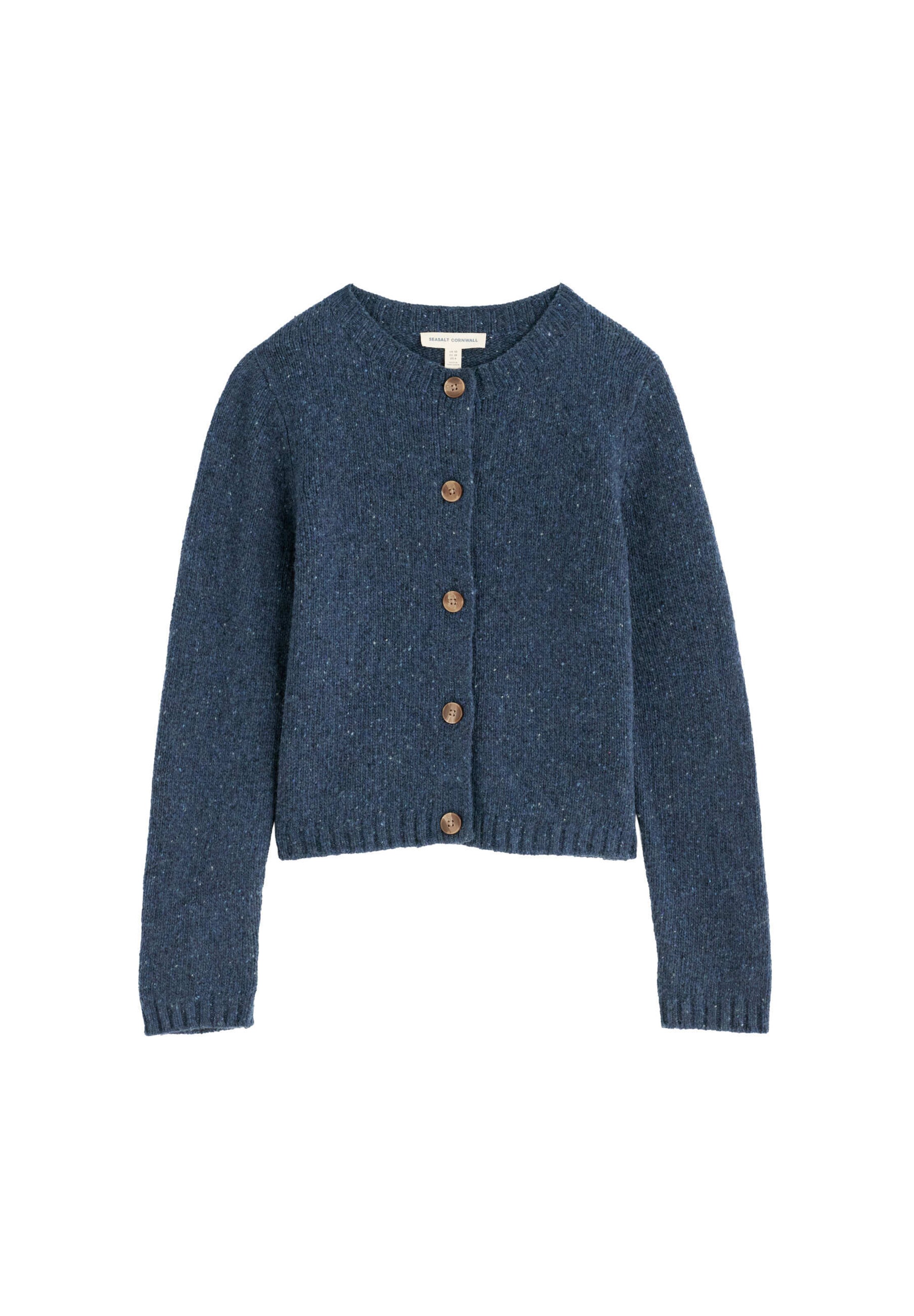 Seasalt Cornwall Gebreid vest in Blauw: voorkant