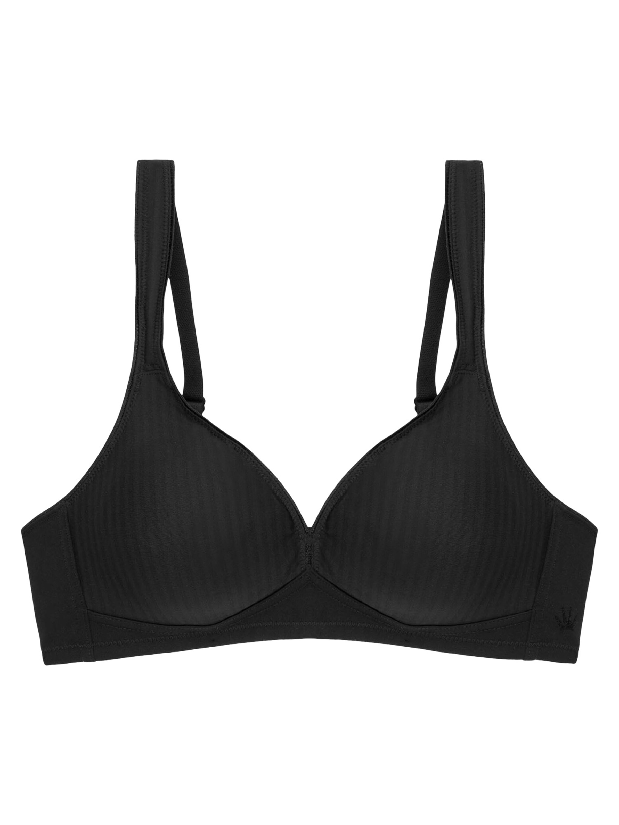TRIUMPH T-shirt Bra 'Modern Soft & Cotton' in Black: front