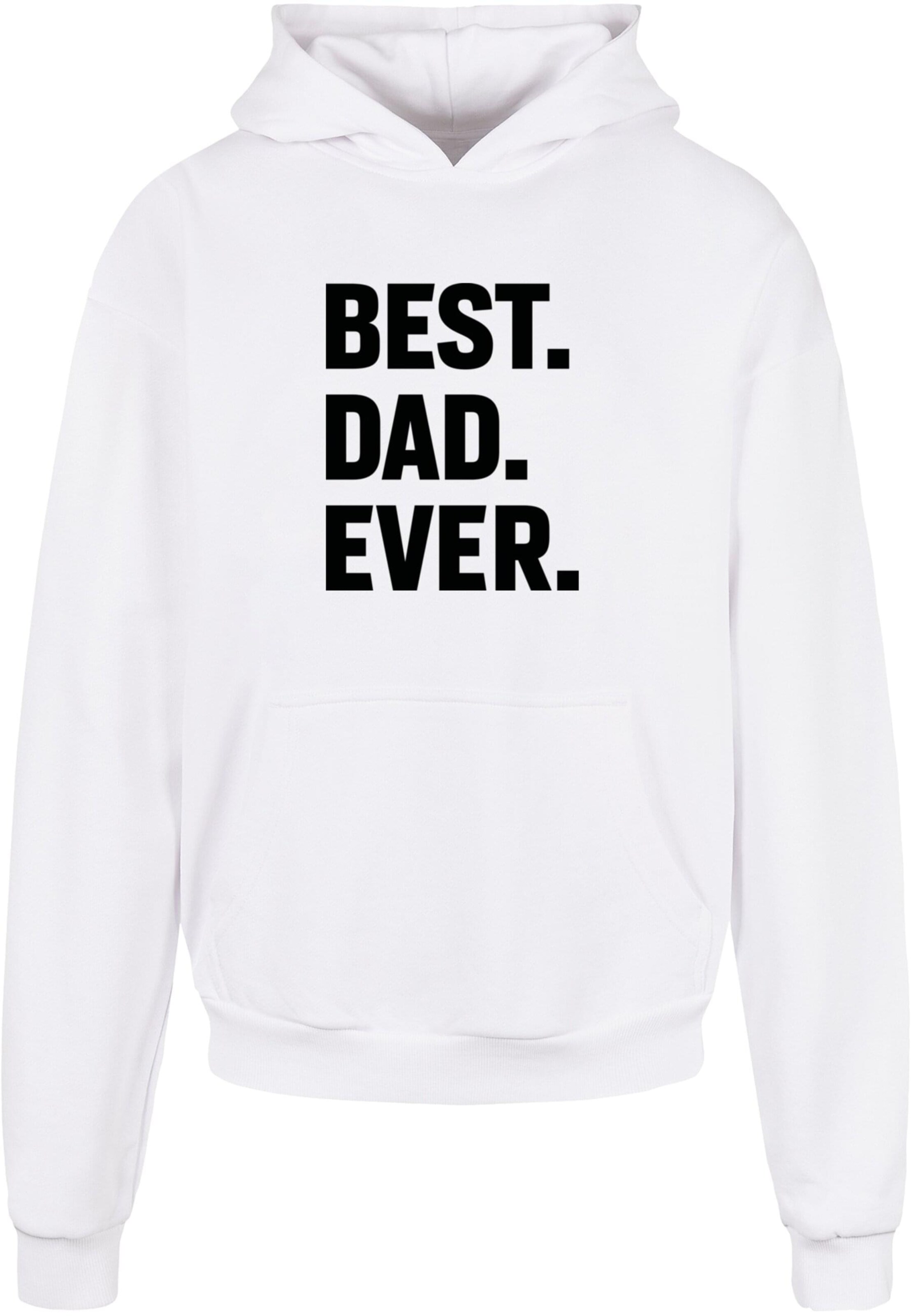 Merchcode Sweatshirt 'Fathers Day - Best Dad Ever' in Weiß: Vorderseite