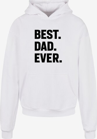 Sweat-shirt 'Fathers Day - Best Dad Ever' Merchcode en blanc : devant