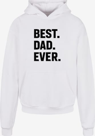 Merchcode Sweatshirt 'Fathers Day - Best Dad Ever' in Wit: voorkant