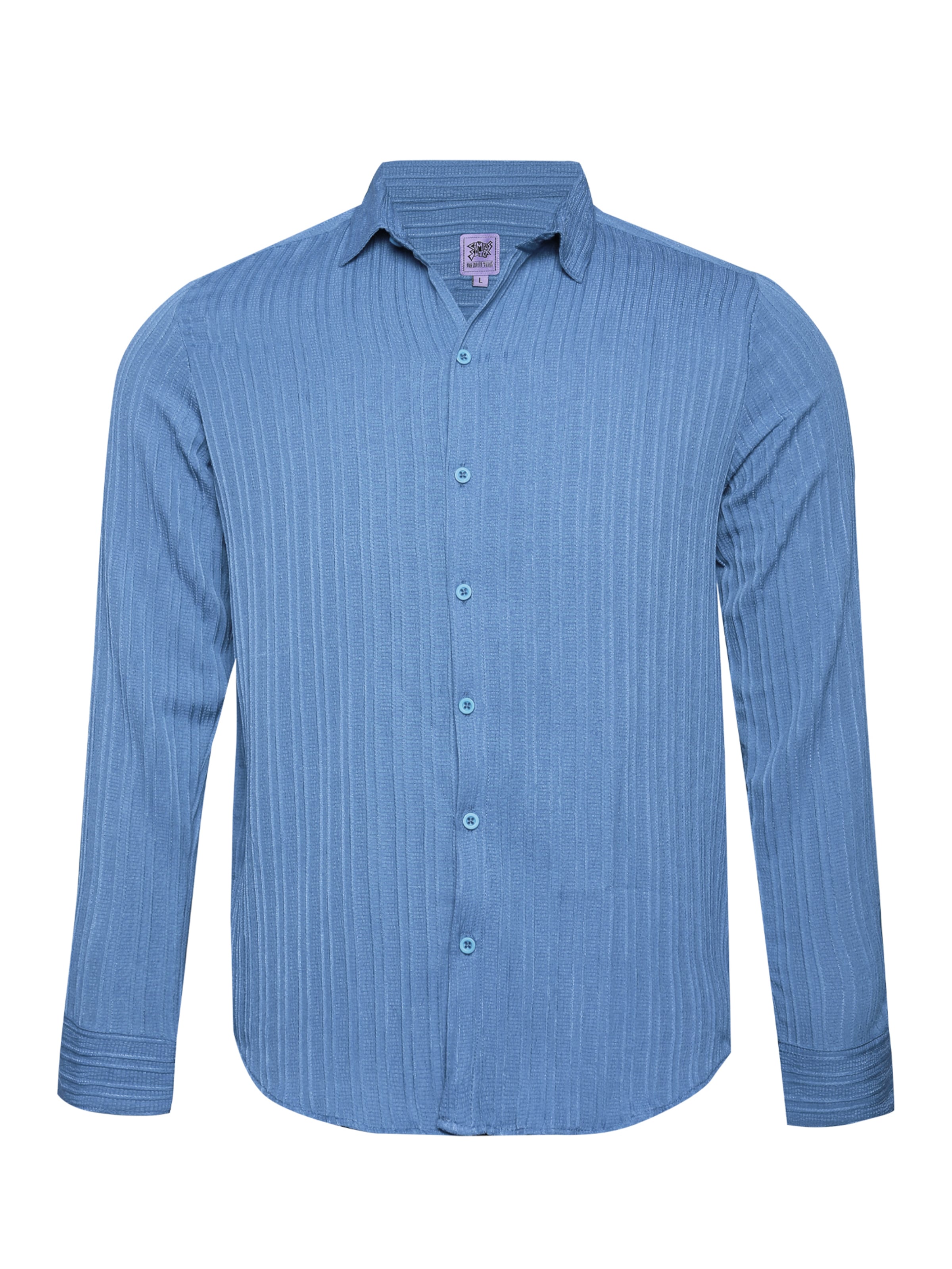 Campus Sutra Regular fit Button Up Shirt 'Thelma' in Blue: front