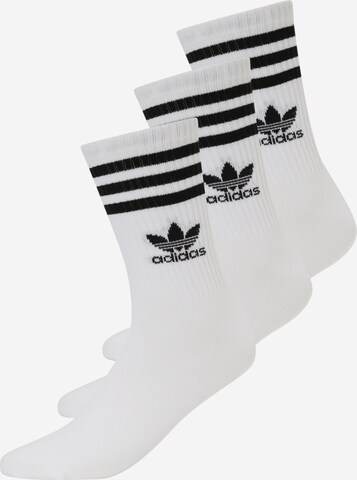 Chaussettes ADIDAS ORIGINALS en blanc : devant