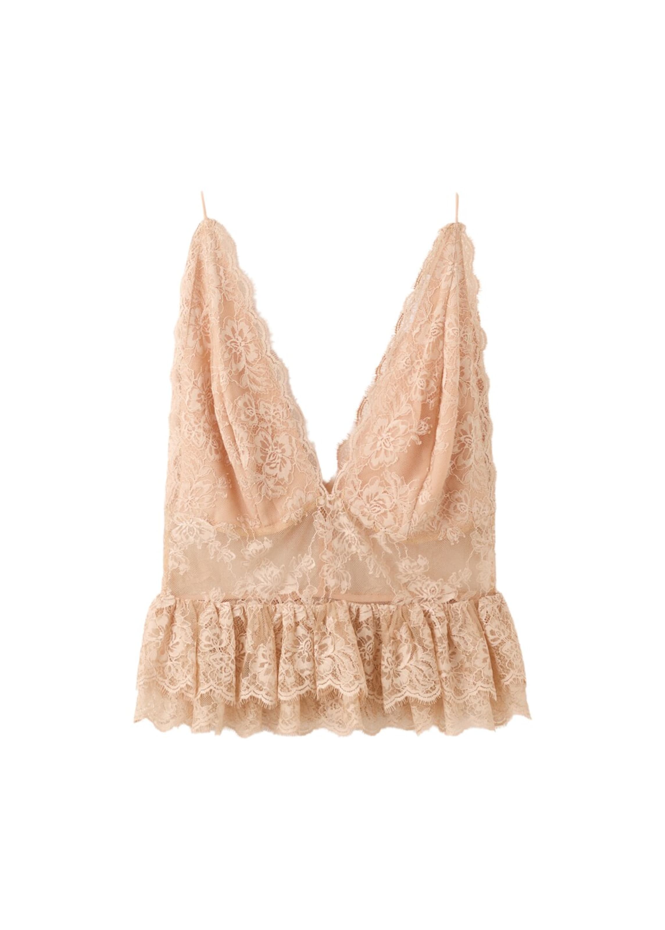 MANGO Top 'Amor' in beige, Produktansicht