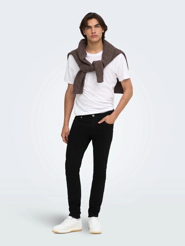 Only & Sons Skinny Jeans 'ONSWARP' in Black
