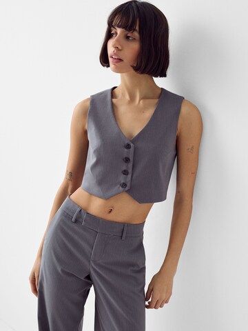 Bershka Suit Vest in Grey