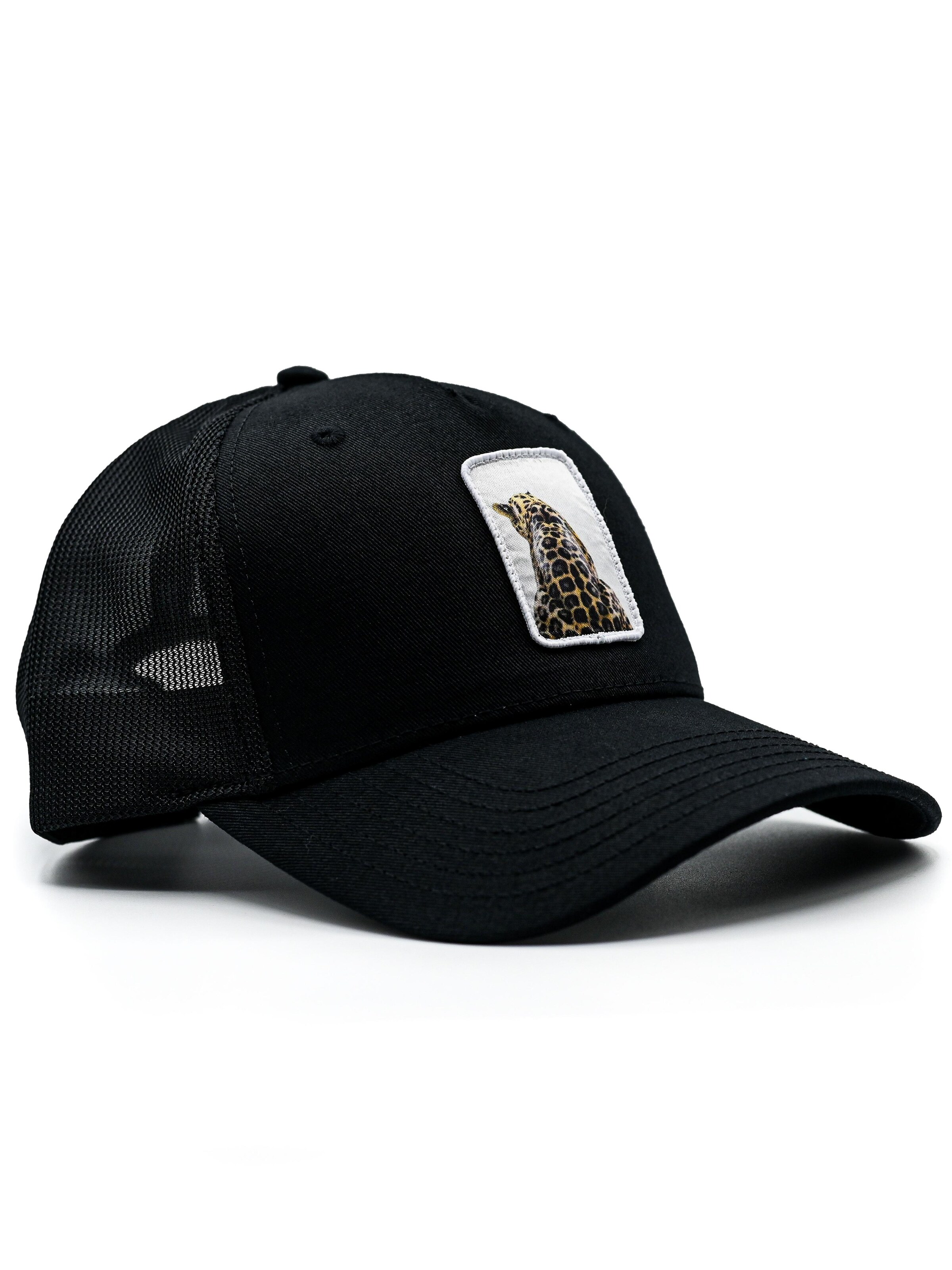 Be52 Cap 'Leopard premium' in Black