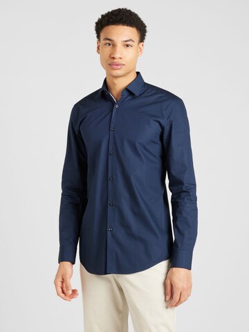 HUGO Slim fit Button Up Shirt 'Koey' in Blue: front