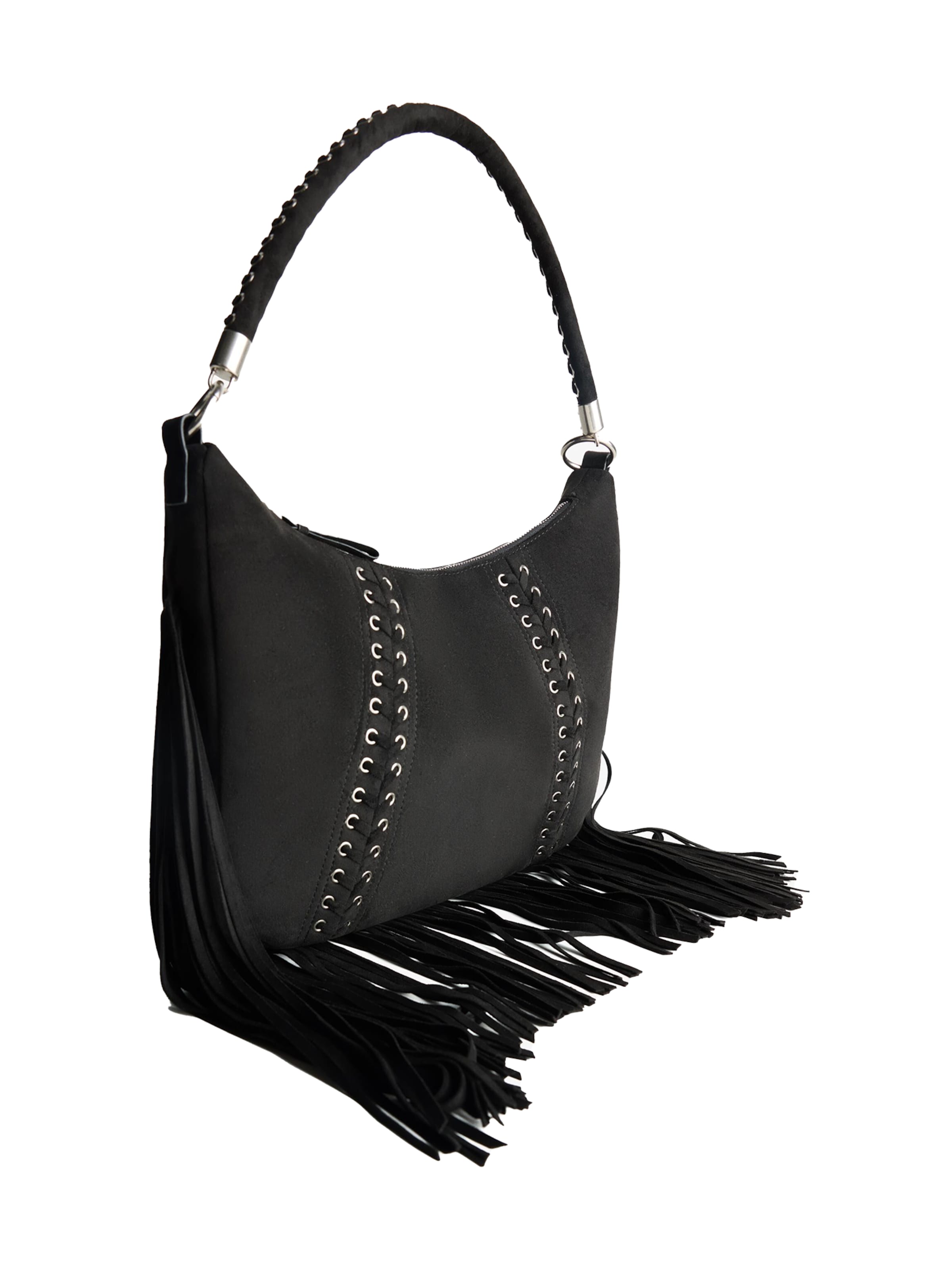 Bershka Schoudertas in Zwart: voorkant