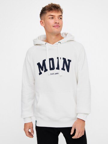 Derbe Sweatshirt 'Moin ' in Weiß: predná strana