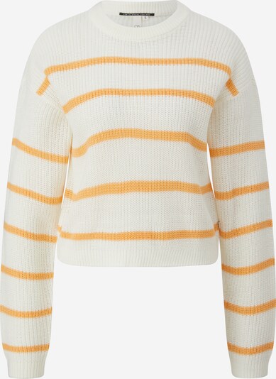 QS Pullover in orange / weiß, Produktansicht