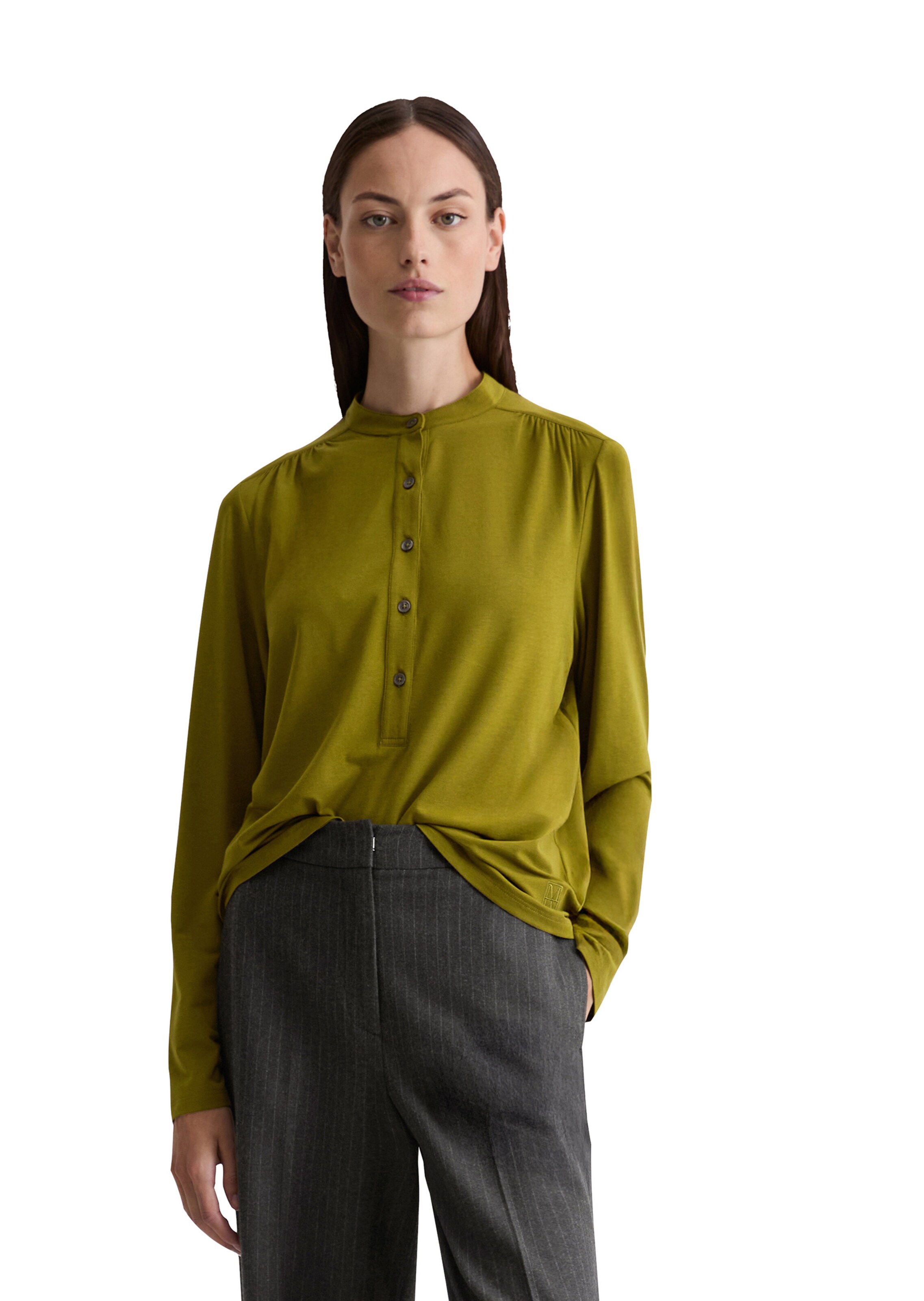 Marc O'Polo Blouse in Groen: voorkant