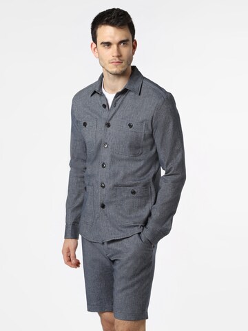 Finshley & Harding London Regular fit Tussenjas in Blauw: voorkant