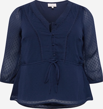 Camicia da donna 'BETTINA' di ONLY Carmakoma in blu: frontale