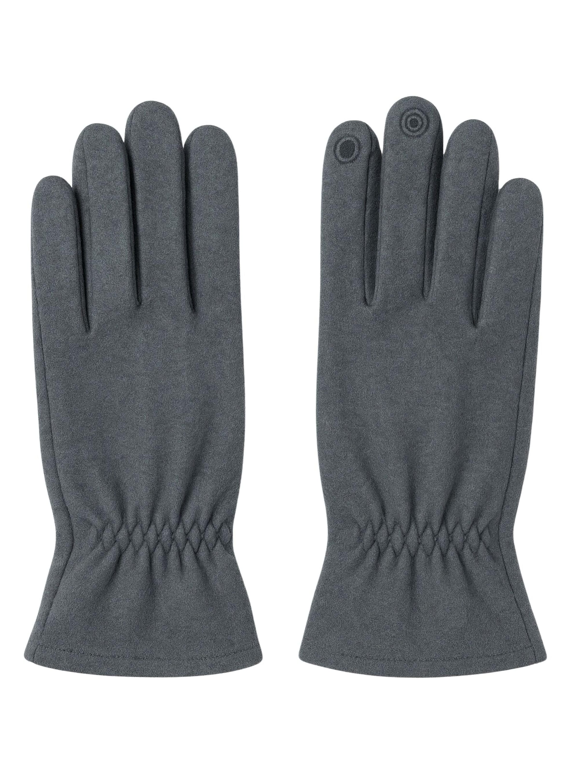 COLLEZIONE ALESSANDRO Full Finger Gloves 'Modern' in Grey, Item view