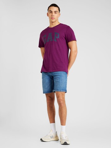 GAP Regularny krój Koszulka w kolorze fioletowy