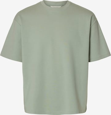 žalia SELECTED Marškinėliai 'SLHOscar': priekis