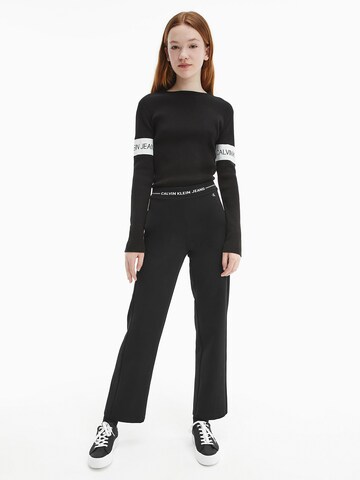 Calvin Klein Jeans Loosefit Broek 'Intarsia' in Zwart