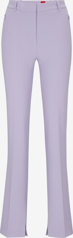 HUGO Regular Pleated Pants 'Hinovi' in Purple: front