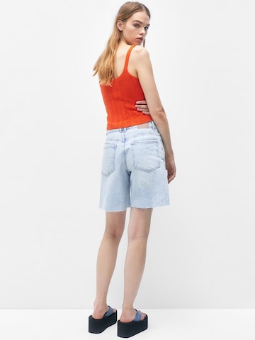 Pull&Bear Vyšívaný top - oranžová