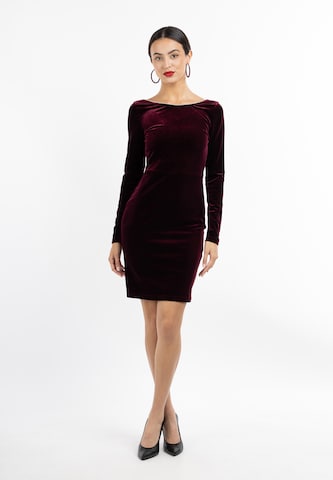 Robe de cocktail faina en rouge