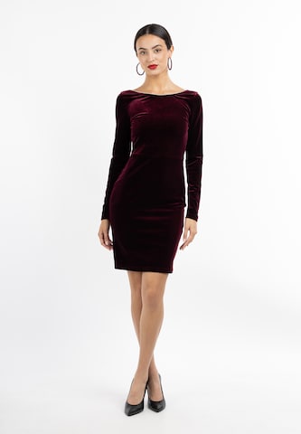 faina Cocktail Dress in Red