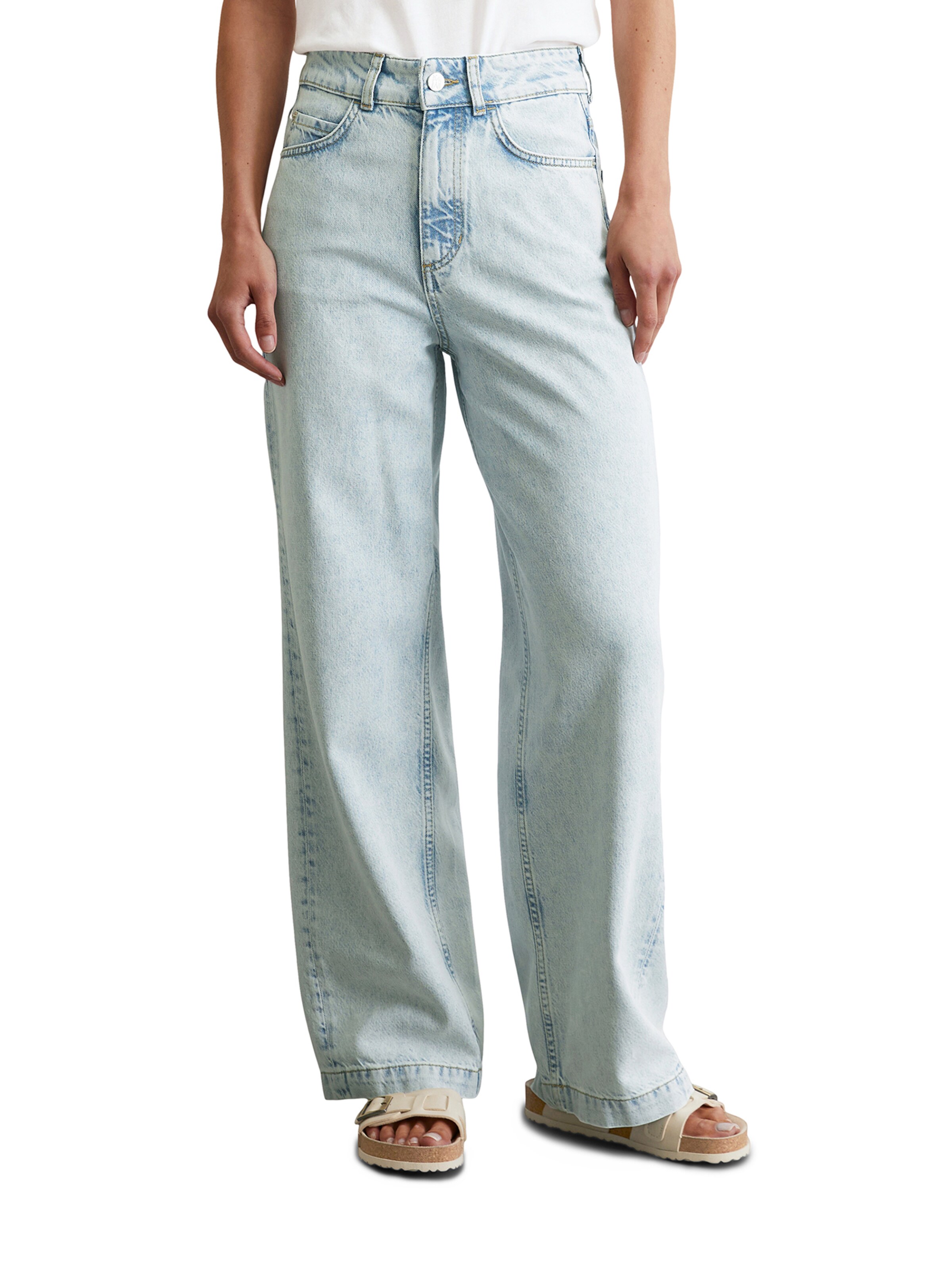 Marc O'Polo Wide Leg Jeans in Blau: Vorderseite