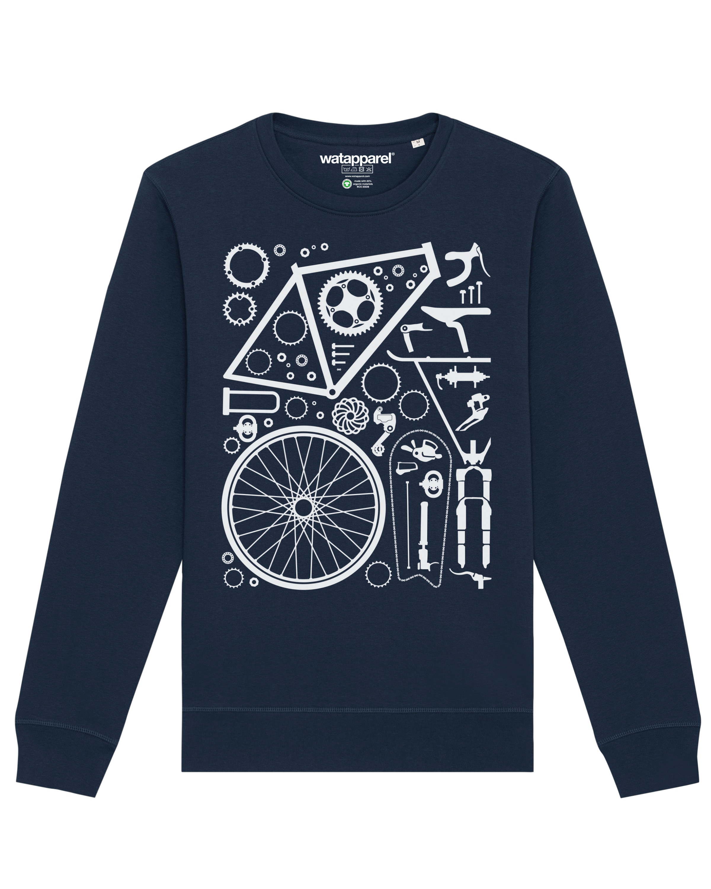 Watapparel Sweatshirt in Blauw: voorkant