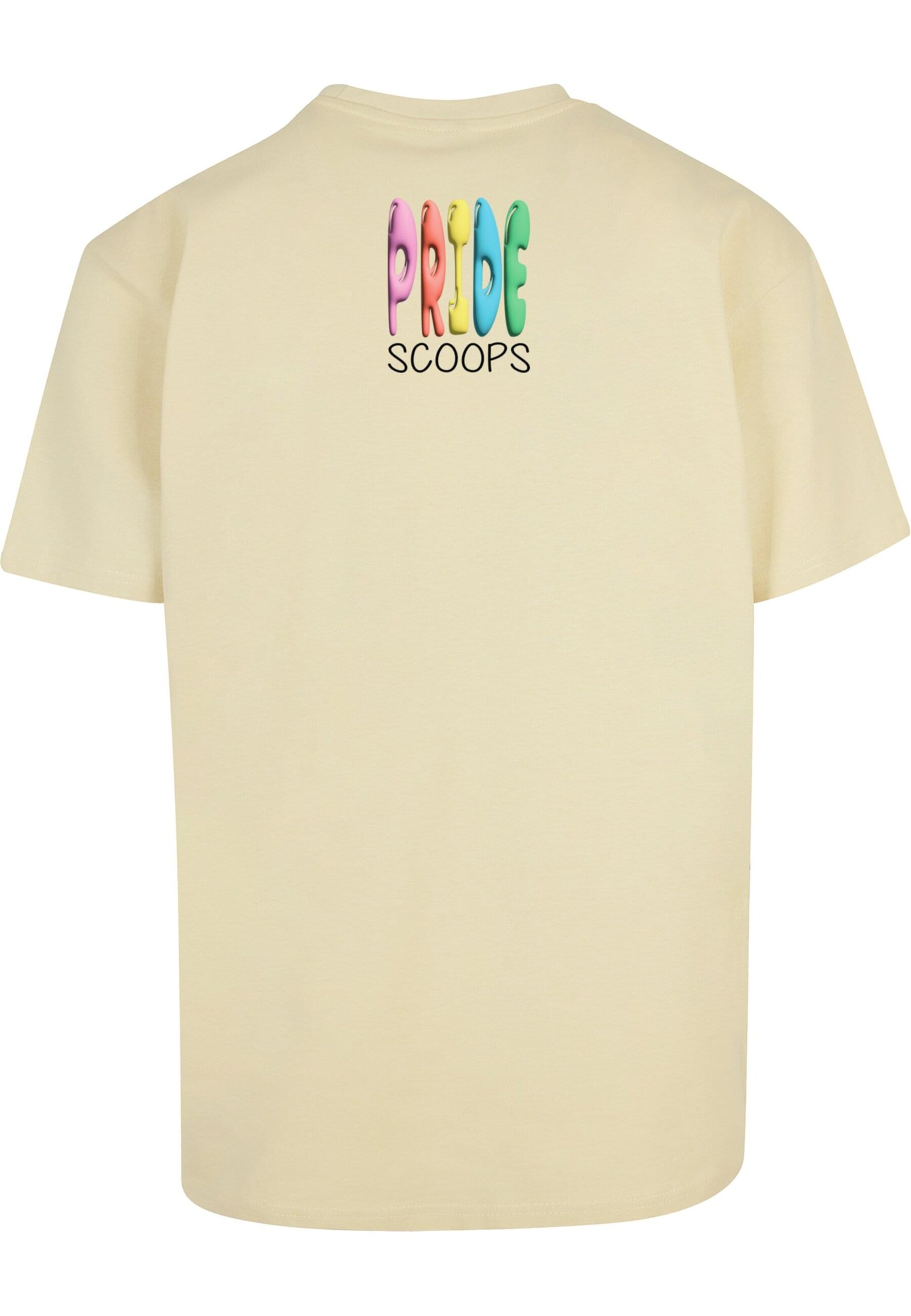 Merchcode T-Shirt 'Pride Scoops' in Gelb