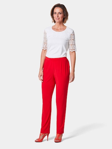 Coupe slim Pantalon 'MARTHA' Goldner en rouge