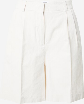 minimum Štandardný strih Plisované nohavice - biela: predná strana