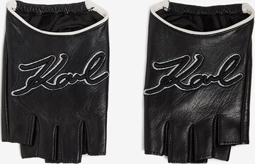 Karl Lagerfeld Rokavice s kratkimi prsti | črna barva: sprednja stran