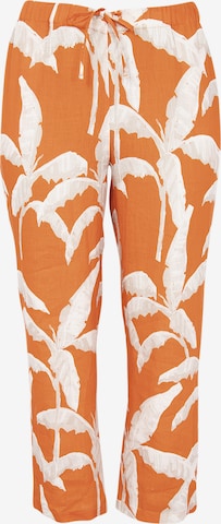 Loosefit Pantalon Yoek en orange : devant